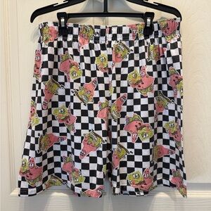 SpongeBob SquarePants Cartoon Print Shorts